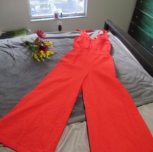 XS red ladies JUmpsuit
